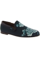 Dolce&Gabbana Mocasines de hombre en piel estampada de cocodrilo azul celeste