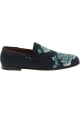 Dolce&Gabbana Mocasines de hombre en piel estampada de cocodrilo azul celeste