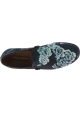 Dolce&Gabbana Mocasines de hombre en piel estampada de cocodrilo azul celeste