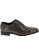 Zapatos con cordones Dolce&Gabbana de piel de cocodrilo gris