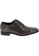 Zapatos con cordones Dolce&Gabbana de piel de cocodrilo gris