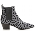 Saint Laurent botines antracita brillo