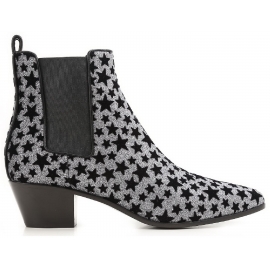 Saint Laurent botines antracita brillo