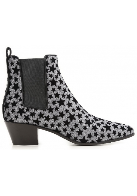 Saint Laurent botines antracita brillo