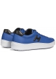 zapatillas de deporte de los zapatos de los hombres Hogan H302 en cuero azul