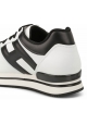 Hogan Zapatillas deportivas de moda para mujer en piel blanca con detalles y logo negros