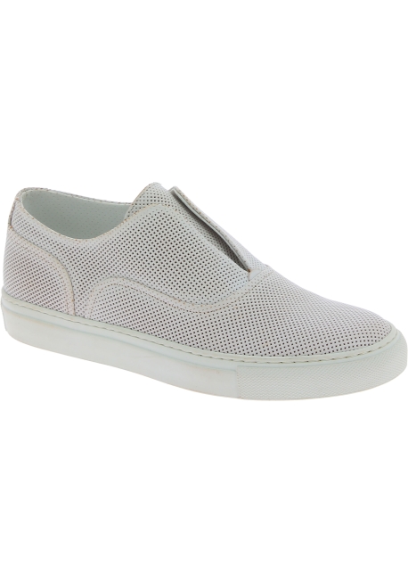 Zapatillas slip on mujer Sartore en cuero blanco