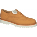 Hogan de naranja cuero acento Oxford zapatos