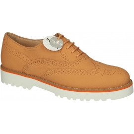 Hogan de naranja cuero acento Oxford zapatos