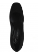 Giuseppe Zanotti Zapatos de tacÃ³n para mujer en gamuza negra con tacÃ³n estampado leopardo