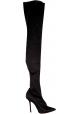 Vetements Botas altas con tacón de aguja para mujer en raso negro