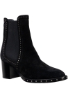 Jimmy Choo Botines para mujer en piel serraje negra con tachuelas
