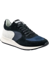 Philippe Model Deportivas bajas para hombre en ante y tejido de color azul y gris