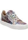 Giuseppe Zanotti Deportivas de mujer glitter multicolor con cordones y cremalleras