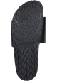 Saint Laurent Sandalias planas sin cordones para mujer en piel de color negro con la marca bordada en la banda