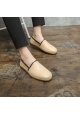 Dolce&Gabbana Mocasines para hombre en piel de cocodrilo beige y morado