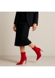 Aquazzura Botines para mujer en becerro de color rosso con tacón de aguja