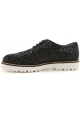 Zapatos de cordones Hogan Womens en negro brillan cuero