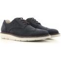 Zapatillas con cordones Hogan para hombre en gamuza azul.