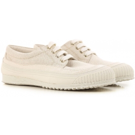 Zapatillas bajas de Hogan para mujer en tejido beige