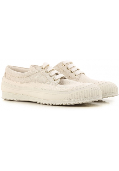 Zapatillas bajas de Hogan para mujer en tejido beige