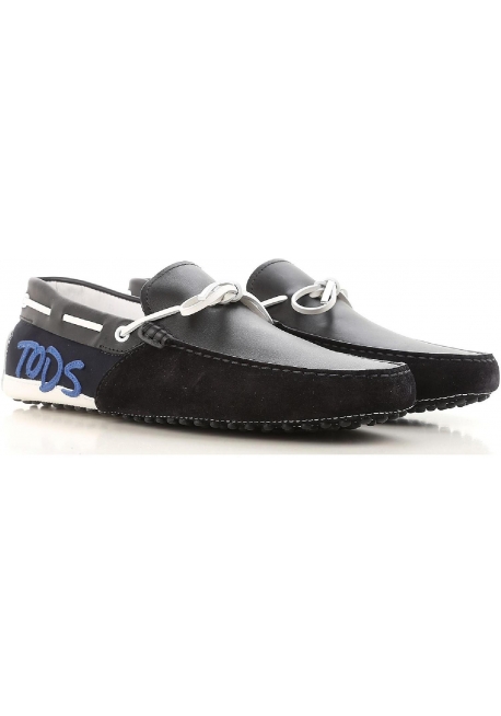 Mocasines de Tod's para hombre que conducen mocasines en gamuza negra.