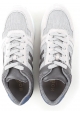 Zapatillas de deporte para hombre Hogan en piel gris y blanco roto.