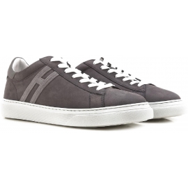 Zapatillas bajas de Hogan para hombre en gamuza gris