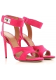 Sandalias tacones stiletto Givenchy en piel de ante fuxia