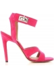 Sandalias tacones stiletto Givenchy en piel de ante fuxia