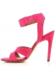 Sandalias tacones stiletto Givenchy en piel de ante fuxia