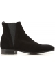 Dolce&Gabbana Botines para hombre en piel negra de ante con cremallera