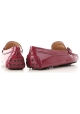 Tod's Mocasines de mujer en charol color rosa oscuro con hebilla metálica