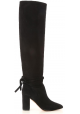 Aquazzura MILANO BOOT 85 Botas negras de mujer hasta la rodilla con tacones cuadrados