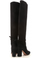 Aquazzura MILANO BOOT 85 Botas negras de mujer hasta la rodilla con tacones cuadrados