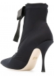 Dolce&Gabbana Botas de tacòn alto cordones de mujer en tejido tècnico negro