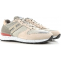 Zapatillas bajas de Hogan para hombre en piel beige.