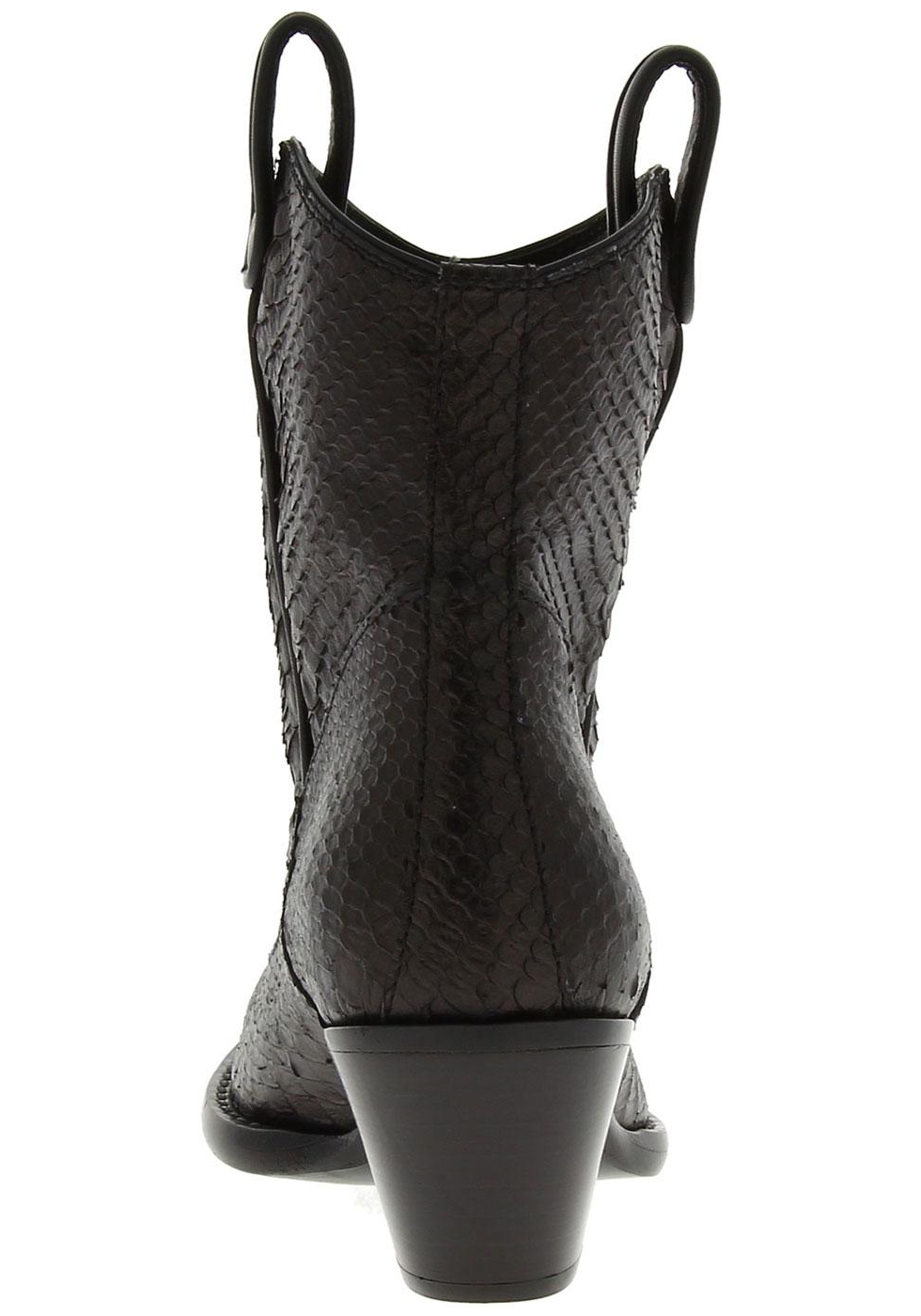 Zanotti Botines de media pantorrilla mujer piel pitón marron oscuro -  Italian Boutique