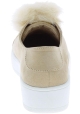 Steve Madden Zapatillas sin cordones para mujer en gamuza beige con piel